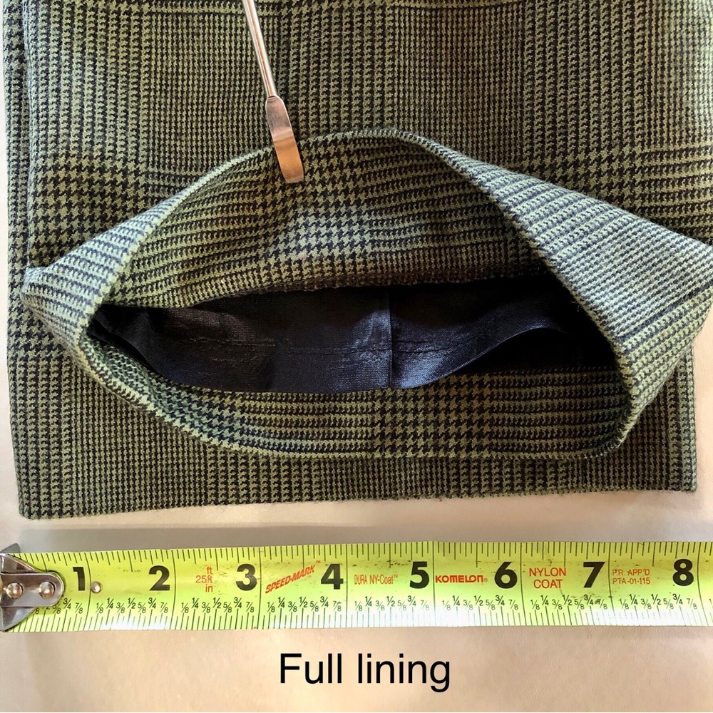 Pendleton Glen Plaid Wool Pants Green Black (2 Petite) - Picture 9 of 15